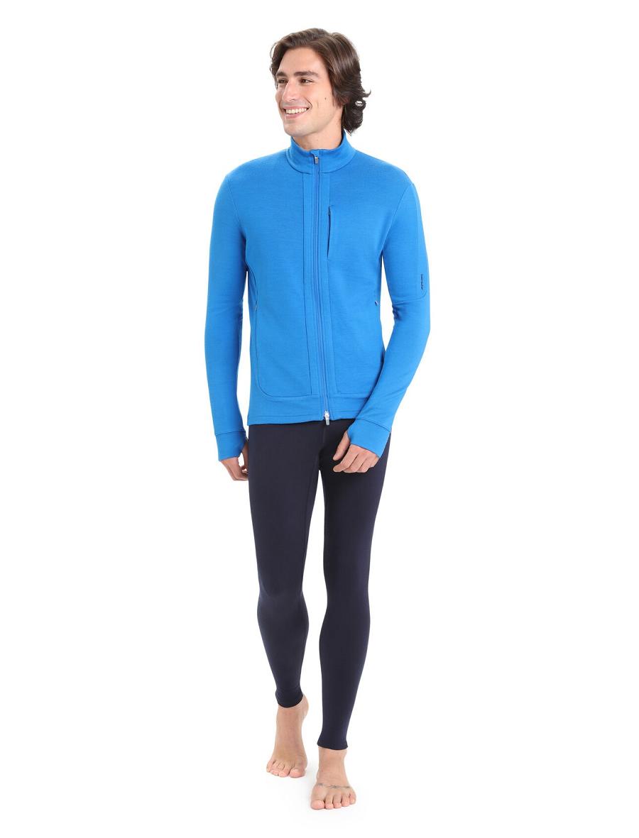 Icebreaker Merino Quantum III Long Sleeve Zip Miesten Huppari Sininen | FI 1262WNBY